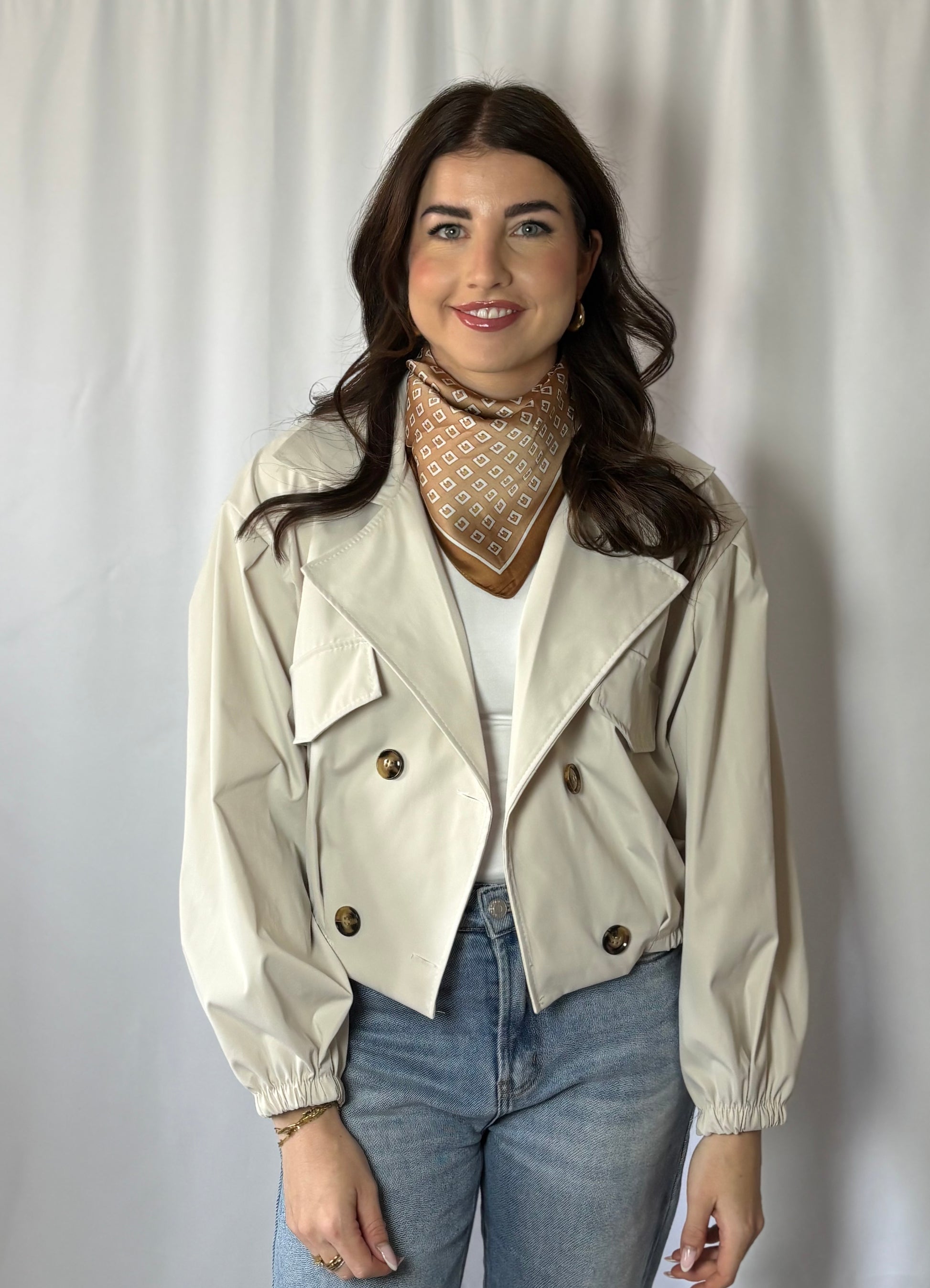 Bruin satijnen look sjaal | Dames sjaal | Myjewellen