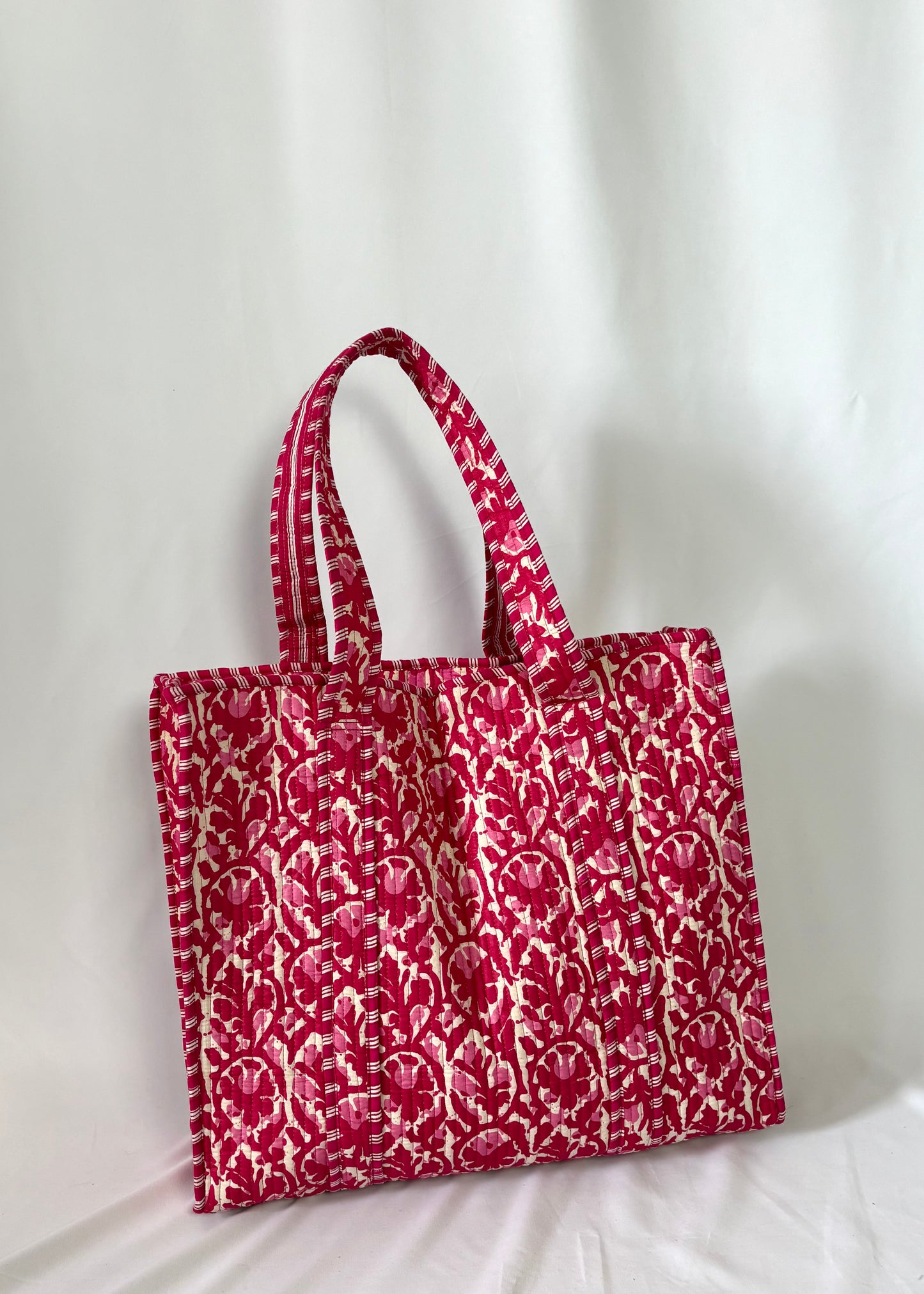 Stoffen shopper | Srandtas Bloem Rood | Myjewellen