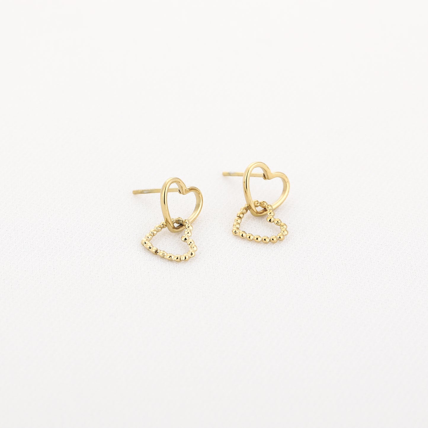 Sierlijke hartjes oorbellen | Stainless Steel oorbellen | Myjewellen