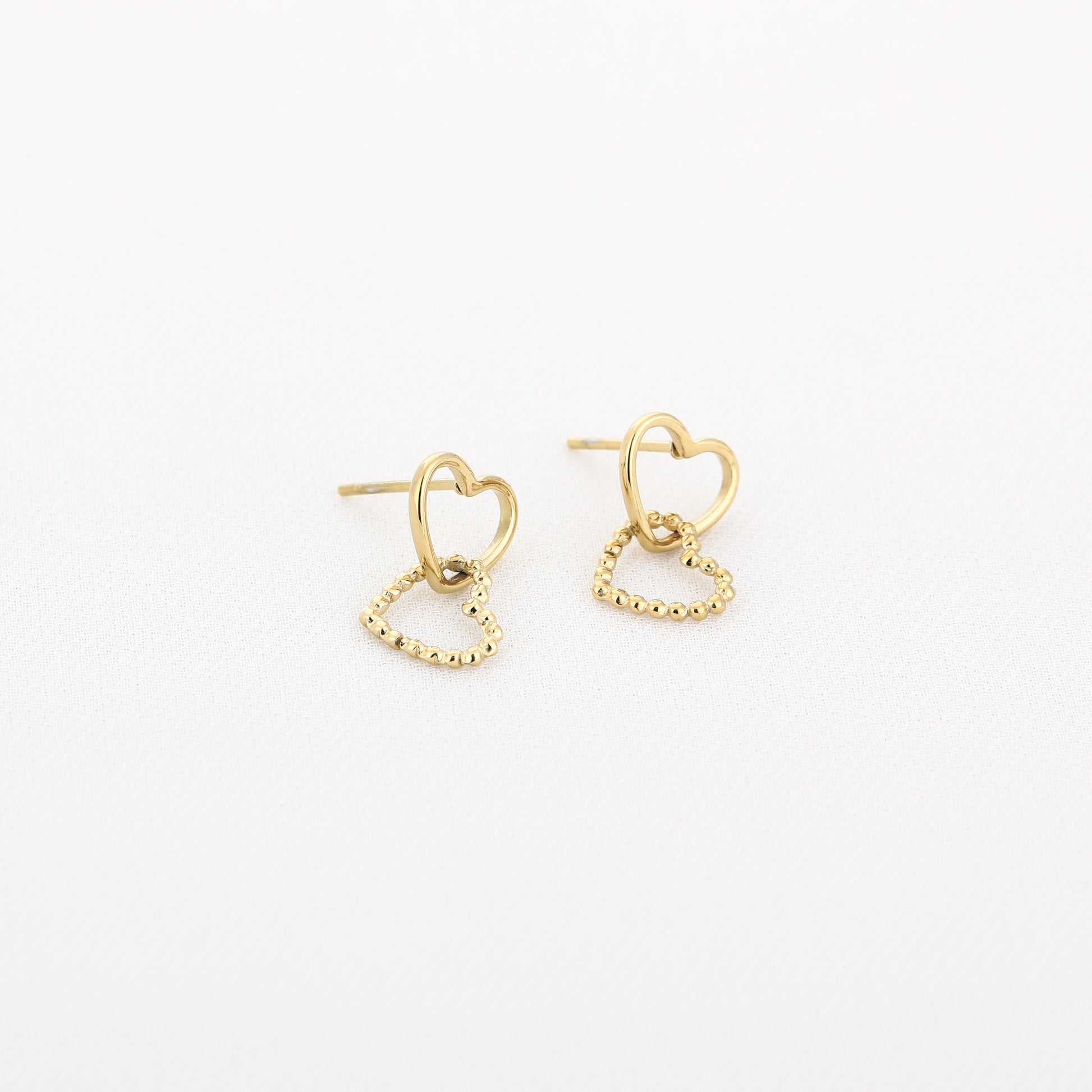 Sierlijke hartjes oorbellen | Stainless Steel oorbellen | Myjewellen