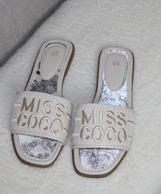 trendy beige slipper dames | Myjewellen