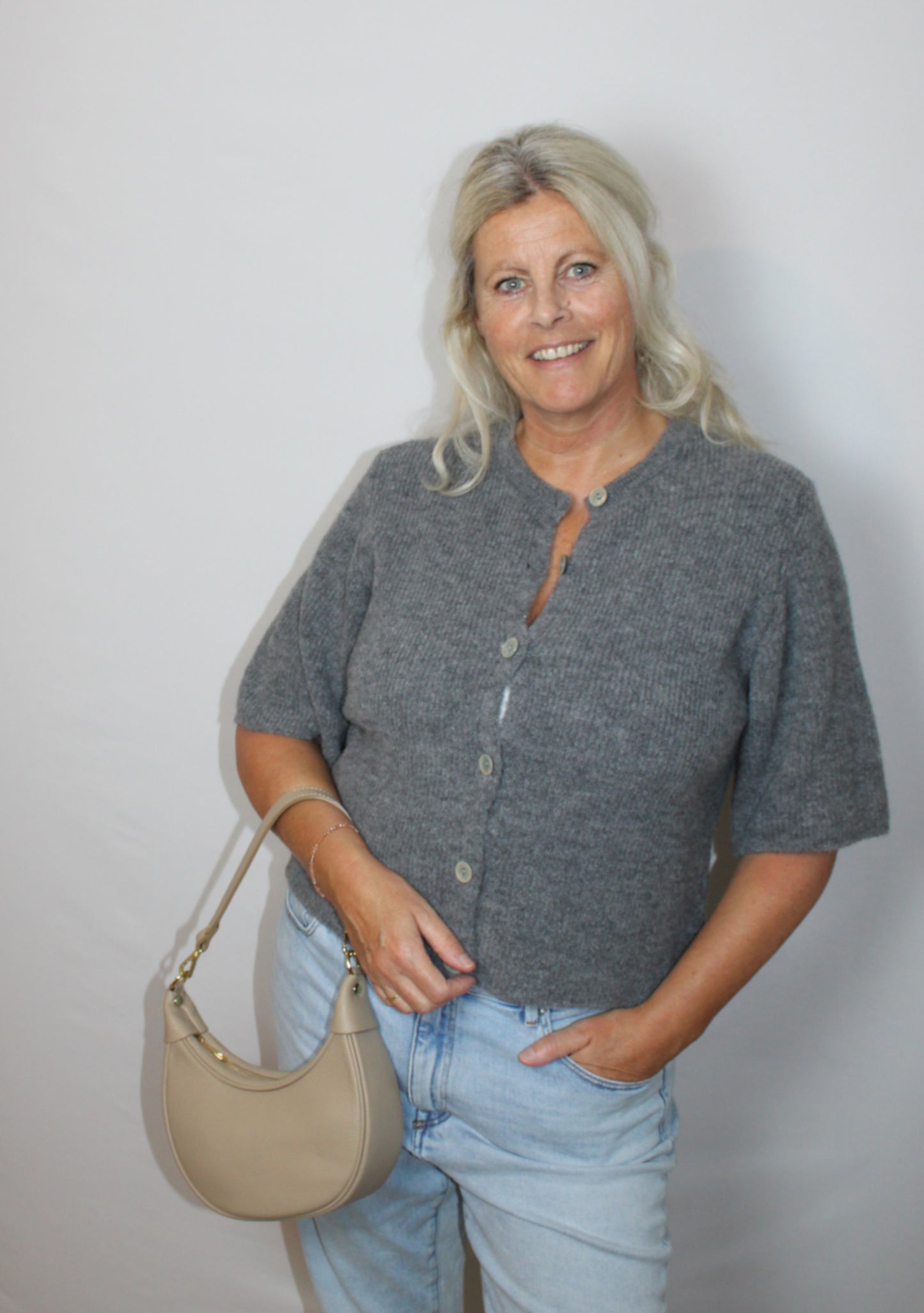 Zacht grijs knit vest  | Top Ame | Myjewellen