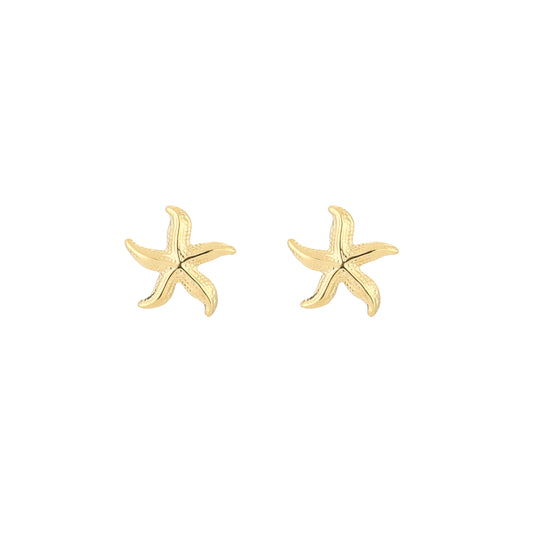 Zeester studs oorbellen goud | Myjewellen